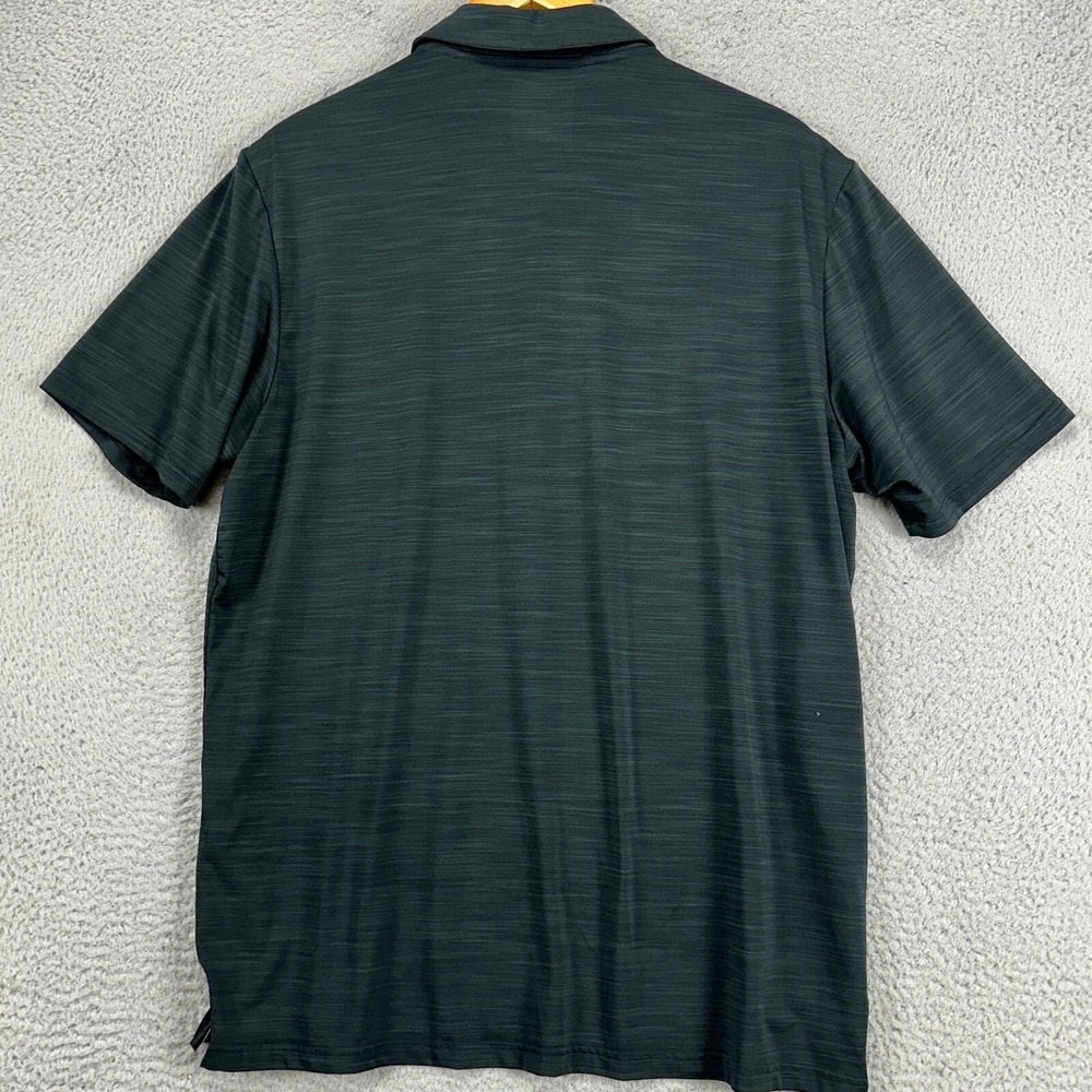 Adidas Golf Mens Polo Shirt Large Black Heather Athletic Short Sleeve Logo Rugby - Picture 3 of 7